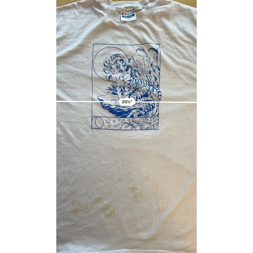 1988 Single Stitch Neko Tigress Spirit Halo Art Tee Deadstock Never Worn XL - Picture 9 of 13